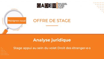 Stage appui au sein du volet Droit des étranger•e•s | Analyse juridique
